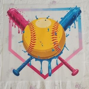 Baseball Drip Ready To Press Heat Transfer